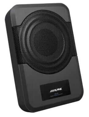 Alpine 8" Amplified Subwoofer (PWE-S8) 120W Compact Powered 8" Car Subwoofer